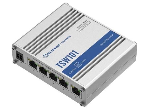 Switch|TELTONIKA|TSW101|5xRJ45|PoE ports 4|60 Watts|TSW101 1