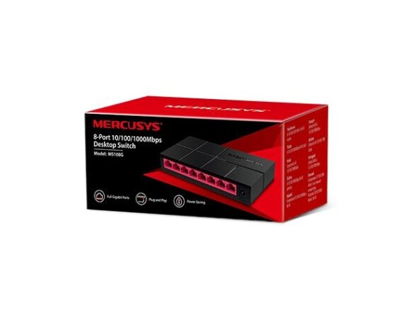 Switch|MERCUSYS|MS108G|Desktop/pedestal|8x10Base-T / 100Base-TX / 1000Base-T|MS108G 2 Switch|MERCUSYS|MS108G|Desktop/pedestal|8x10Base-T / 100Base-TX / 1000Base-T|MS108G 2