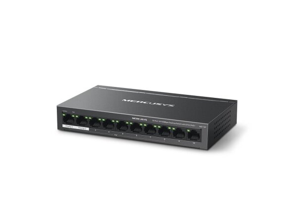 Switch|MERCUSYS|MS110P|Desktop/pedestal|10x10Base-T / 100Base-TX|PoE+ ports 8|MS110P 1 Switch|MERCUSYS|MS110P|Desktop/pedestal|10x10Base-T / 100Base-TX|PoE+ ports 8|MS110P 1