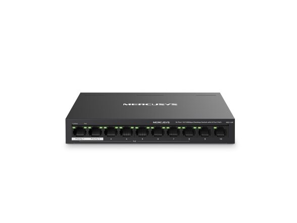 Switch|MERCUSYS|MS110P|Desktop/pedestal|10x10Base-T / 100Base-TX|PoE+ ports 8|MS110P