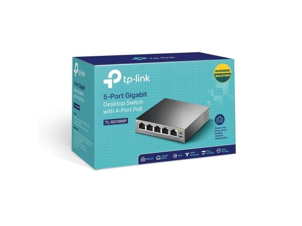 Switch|TP-LINK|Desktop/pedestal|5x10Base-T / 100Base-TX / 1000Base-T|PoE ports 4|TL-SG1005P 3