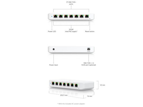 Switch|UBIQUITI|Ultra|USW-Ultra-210W (202W)|30 Watts|USW-ULTRA-210W 3