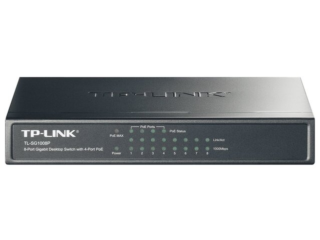 Switch|TP-LINK|8x10Base-T / 100Base-TX / 1000Base-T|TL-SG1008P 1