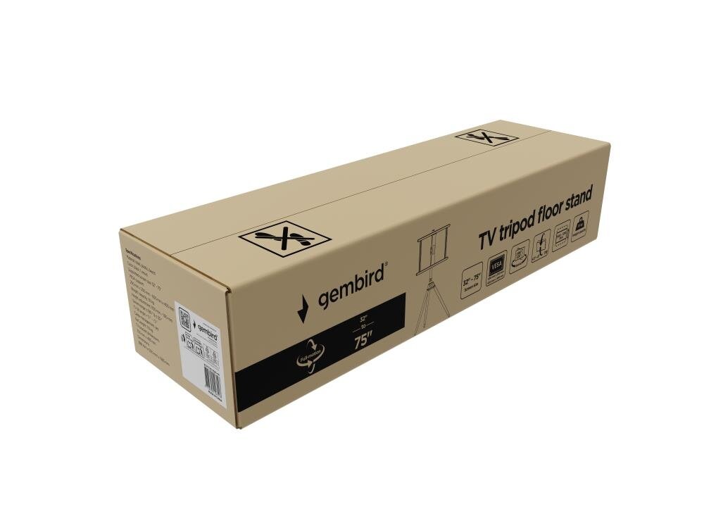 TV SET ACC FLOOR STAND 32-75"/TRIPOD TVS-75ST-01 GEMBIRD 3 TV SET ACC FLOOR STAND 32-75"/TRIPOD TVS-75ST-01 GEMBIRD 3