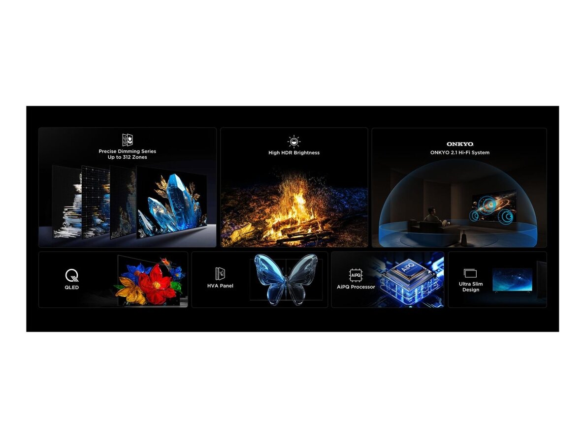 TV Set|TCL|55 "|4K Ultra HD|3840 x 2160 pixels|Flat|16:9|QD-Mini LED|55Q6C 6