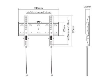 TV SET ACC WALL MOUNT 23-42"/WM-42F-01 GEMBIRD