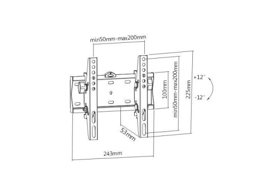 TV SET ACC WALL MOUNT 23-42"/WM-42T-02 GEMBIRD 1