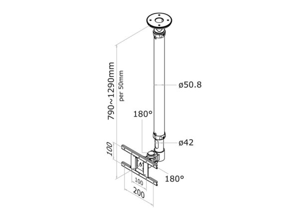 TV SET ACC CEILING MOUNT 10-26/FPMA-C100WHITE NEOMOUNTS 3 TV SET ACC CEILING MOUNT 10-26/FPMA-C100WHITE NEOMOUNTS 3