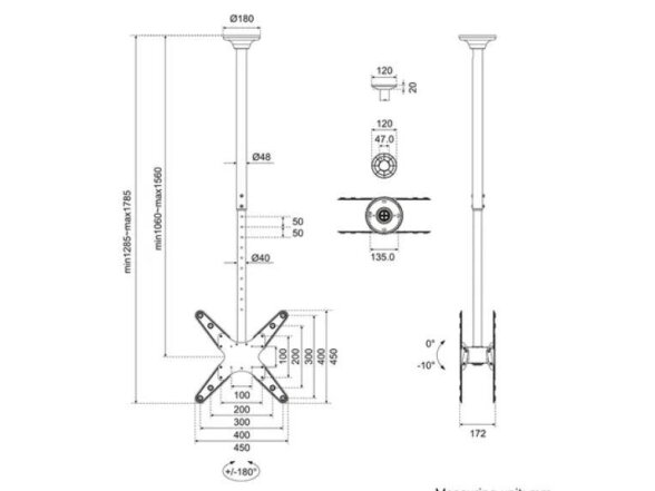 TV SET ACC CEILING MOUNT 32-75/FPMA-C340DBLACK NEOMOUNTS 2 TV SET ACC CEILING MOUNT 32-75/FPMA-C340DBLACK NEOMOUNTS 2