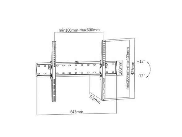 TV SET ACC WALL MOUNT 37-70"/WM-70T-02 GEMBIRD 1 TV SET ACC WALL MOUNT 37-70"/WM-70T-02 GEMBIRD 1