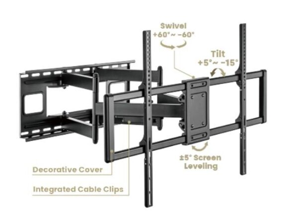 TV SET ACC WALL MOUNT 60-120"/WM-120ST-01 GEMBIRD 2 TV SET ACC WALL MOUNT 60-120"/WM-120ST-01 GEMBIRD 2