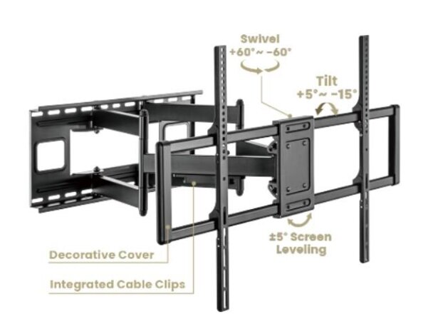 TV SET ACC WALL MOUNT 60-120"/WM-120ST-01 GEMBIRD 2 TV SET ACC WALL MOUNT 60-120"/WM-120ST-01 GEMBIRD 2