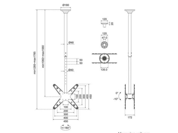 TV SET ACC CEILING MOUNT 32-75/FPMA-C340DBLACK NEOMOUNTS 2 TV SET ACC CEILING MOUNT 32-75/FPMA-C340DBLACK NEOMOUNTS 2