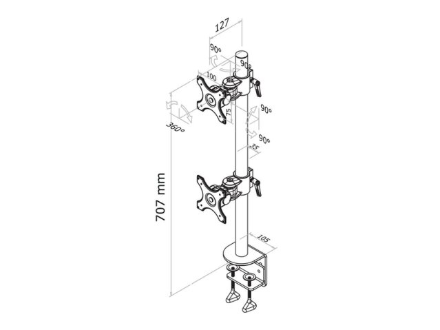 TV SET ACC DESK MOUNT BLACK/10-24" FPMA-D700DV NEOMOUNTS 3