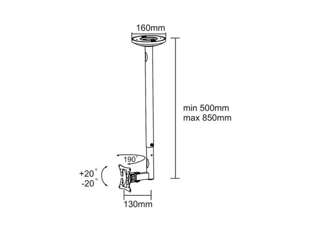 TV SET ACC CEILING MOUNT 10-30/FPMA-C050BLACK NEOMOUNTS 5