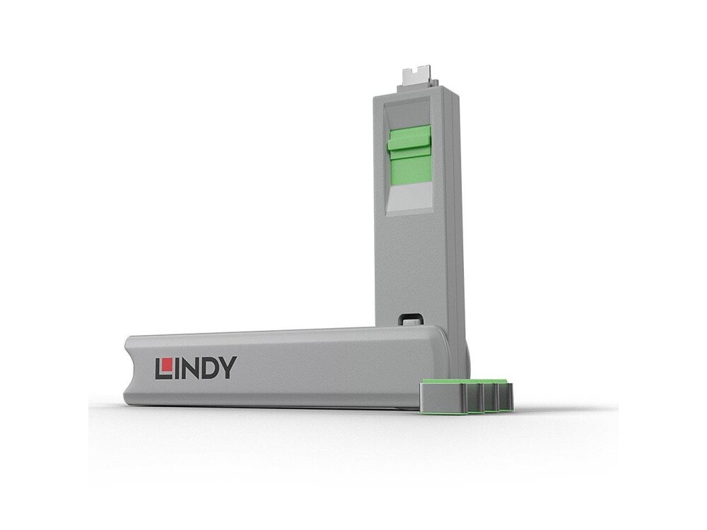 USB PORT TYPE-C BLOCKER 4PACK/GREEN 40426 LINDY