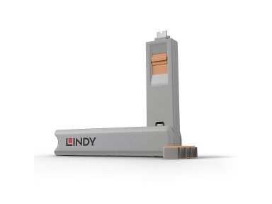 USB PORT TYPE-C BLOCKER 4PACK/ORANGE 40428 LINDY