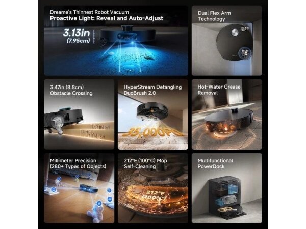 VACUUM CLEANER ROBOT X60 ULTRA/BLACK RLX86DE-BLACK DREAME 2 VACUUM CLEANER ROBOT X60 ULTRA/BLACK RLX86DE-BLACK DREAME 2