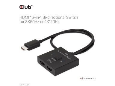 VIDEO SWITCH HDMI 2PORT/CSV-1384 CLUB3D