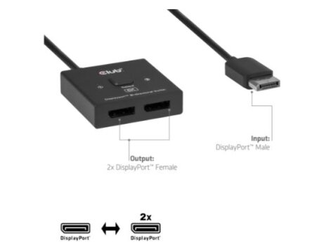 VIDEO SWITCH DP 2IN-1/CSV-1009 CLUB3D 3 VIDEO SWITCH DP 2IN-1/CSV-1009 CLUB3D 3