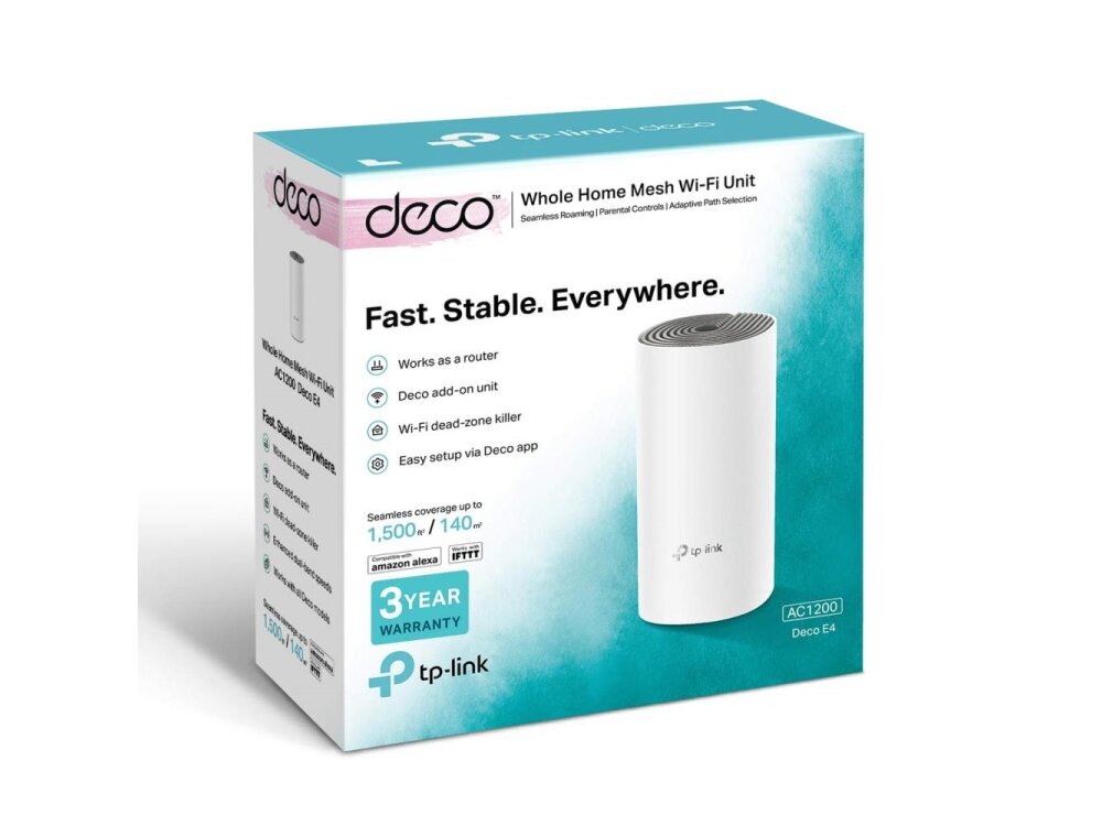 Wireless Router|TP-LINK|Wireless Router|1167 Mbps|Mesh|IEEE 802.11ac|LAN \ WAN ports 2|Number of antennas 2|DECOE4(1-PACK) 1 Wireless Router|TP-LINK|Wireless Router|1167 Mbps|Mesh|IEEE 802.11ac|LAN \ WAN ports 2|Number of antennas 2|DECOE4(1-PACK) 1