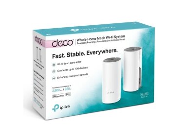 Wireless Router|TP-LINK|Wireless Router|2-pack|1167 Mbps|Mesh|IEEE 802.11ac|LAN \ WAN ports 2|Number of antennas 2|DECOE4(2-PACK)