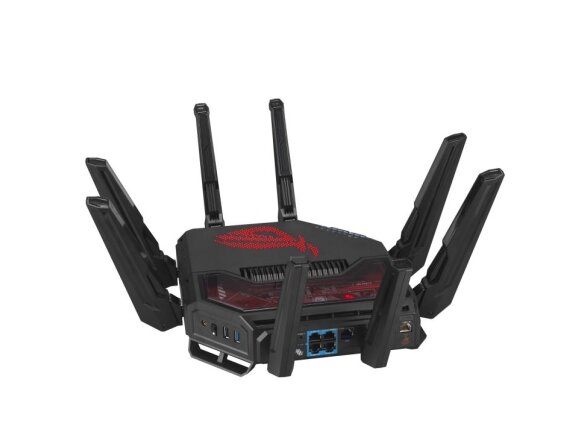Wireless Router|ASUS|Wireless Router|19000 Mbps|Wi-Fi 6|Wi-Fi 7|IEEE 802.11a|IEEE 802.11b|IEEE 802.11g|IEEE 802.11n|IEEE 802.11ac|IEEE 802.11ax|USB 2.0|USB 3.2|1x10/100/1000M|1x2.5GbE|1x10GbE|Number of antennas 8|GT-BE19000 2 Wireless Router|ASUS|Wireless Router|19000 Mbps|Wi-Fi 6|Wi-Fi 7|IEEE 802.11a|IEEE 802.11b|IEEE 802.11g|IEEE 802.11n|IEEE 802.11ac|IEEE 802.11ax|USB 2.0|USB 3.2|1x10/100/1000M|1x2.5GbE|1x10GbE|Number of antennas 8|GT-BE19000 2