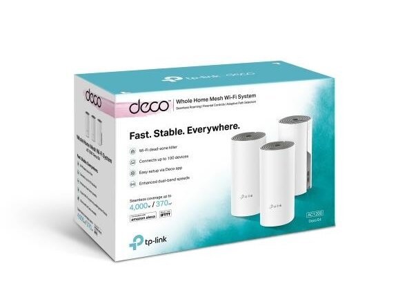 Wireless Router|TP-LINK|Wireless Router|3-pack|1167 Mbps|Mesh|IEEE 802.11ac|LAN \ WAN ports 2|Number of antennas 2|DECOE4(3-PACK) 1 Wireless Router|TP-LINK|Wireless Router|3-pack|1167 Mbps|Mesh|IEEE 802.11ac|LAN \ WAN ports 2|Number of antennas 2|DECOE4(3-PACK) 1