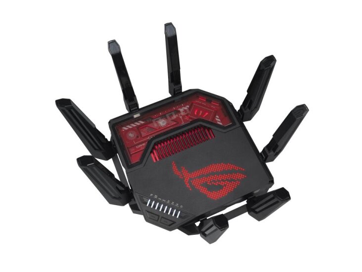 Wireless Router|ASUS|Wireless Router|19000 Mbps|Wi-Fi 6|Wi-Fi 7|IEEE 802.11a|IEEE 802.11b|IEEE 802.11g|IEEE 802.11n|IEEE 802.11ac|IEEE 802.11ax|USB 2.0|USB 3.2|1x10/100/1000M|1x2.5GbE|1x10GbE|Number of antennas 8|GT-BE19000 1