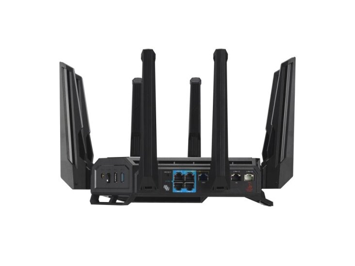 Wireless Router|ASUS|Wireless Router|19000 Mbps|Wi-Fi 6|Wi-Fi 7|IEEE 802.11a|IEEE 802.11b|IEEE 802.11g|IEEE 802.11n|IEEE 802.11ac|IEEE 802.11ax|USB 2.0|USB 3.2|1x10/100/1000M|1x2.5GbE|1x10GbE|Number of antennas 8|GT-BE19000 3 Wireless Router|ASUS|Wireless Router|19000 Mbps|Wi-Fi 6|Wi-Fi 7|IEEE 802.11a|IEEE 802.11b|IEEE 802.11g|IEEE 802.11n|IEEE 802.11ac|IEEE 802.11ax|USB 2.0|USB 3.2|1x10/100/1000M|1x2.5GbE|1x10GbE|Number of antennas 8|GT-BE19000 3