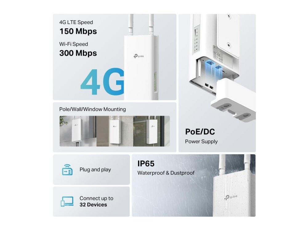 WRL 3G/4G ROUTER 300MBPS/TL-MR100-OUTDOOR TP-LINK 3