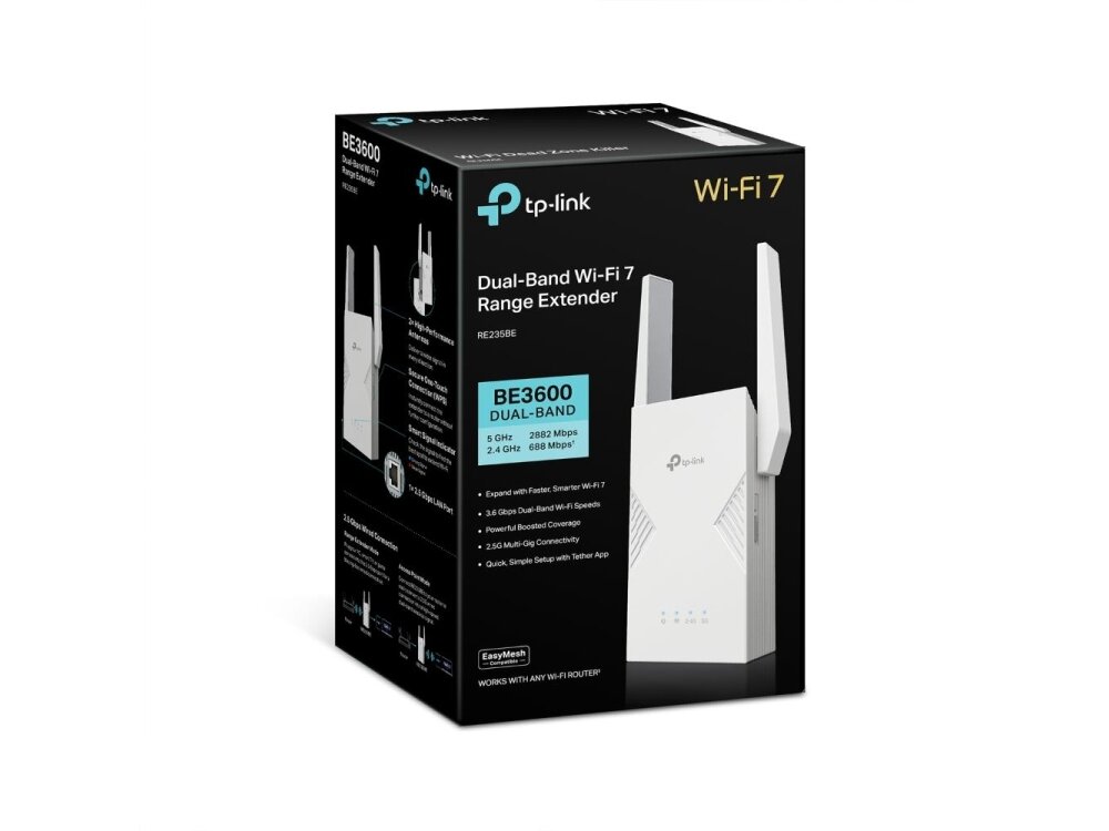 WRL RANGE EXTENDER 3600MBPS/DUAL BAND RE235BE TP-LINK 3