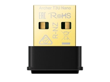 Bevielio tinklo adapteris 1300MBPS USB ARCHER T3U NANO TP-LINK