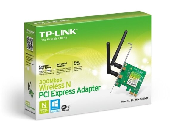 Bevielio tinklo adapteris PCI-E 300MBPS TL-WN881ND TP-LINK 2